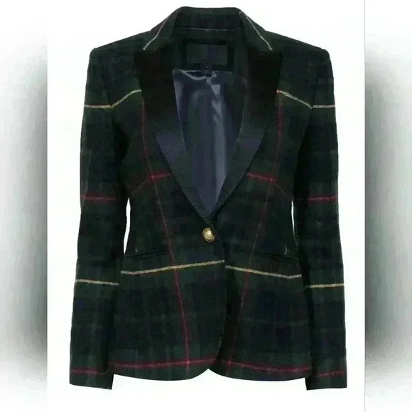 J. Crew Collection blazer Christmas style Campbell Blazer in Tartan size xs 2 - Picture 3 of 17